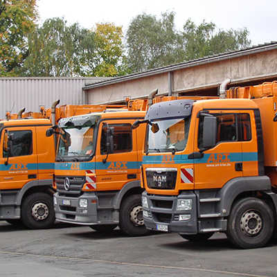 Die insgesamt 40 Müllautos des A.R.T. werden künftig nicht mehr in der Löwenbrückener Straße, sondern am Entsorgungs- und Verwertungszentrum in Mertesdorf geparkt. Foto: A.R.T.