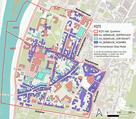 Übersichtskarte Enerigequartier Innenstadt