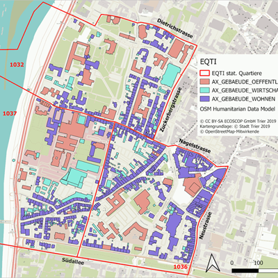 Übersichtskarte Enerigequartier Innenstadt