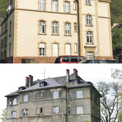 Während sich das in den 90er Jahren sanierte Mehrfamilienhaus am Trierweilerweg in einem befriedigenden Zustand präsentiert (oben), stellt sich bei der städtischen Immobilie am Irminenwingert die Frage, ob sich eine Instandsetzung überhaupt noch lohnt.