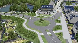 Entwurfsgrafik für den künftigen Kreisel an der Schnittstelle zwischen der Arnulf- und der Aulstraße sowie der Straße Auf der Weismark. Entwurfsgrafik für den künftigen Kreisel an der Schnittstelle zwischen der Arnulf- und der Aulstraße sowie der Straße Auf der Weismark.