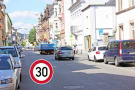 Die Saarstraße ist eine von sechs Straßen, in denen ab Mittwoch ganztägig Tempo 30 gilt.