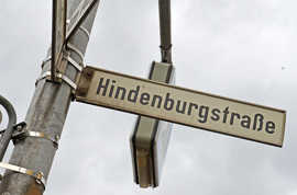 Straßenschild der Hindenburgstraße