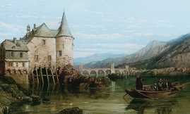 Ansicht der Martinsmühle bei Trier von George Clarkson Stanfield (1857)
