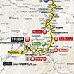 Streckenverlauf der 2. Etappe Bonn-Trier.