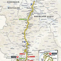 Streckenverlauf der 2. Etappe Bonn-Trier.