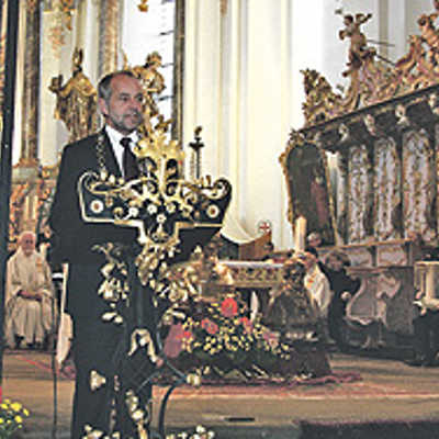 OB Klaus Jensen während seiner Lesung.