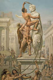 Gemälde: Plünderung Roms durch die Barbaren