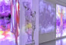 Leuchtende digitale Malerei bietet die Sonderausstellung „Echo: Die Aura der Antike“ mit Arbeiten von Werner Kroener im Landesmuseum, die an dem Sonntag nach der Museumsnacht zu Ende geht. Foto: Thomas Zühmer 