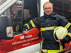 Paul Kall ist seit 45 Jahren  Feuerwehrmann, mehr als drei Jahrzehnte stand er an der Spitze der Freiwilligen Feuerwehr Pfalzel.
