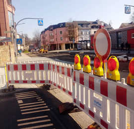 Straßenbauarbeiten in Trier