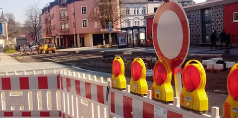 Straßenbauarbeiten in Trier