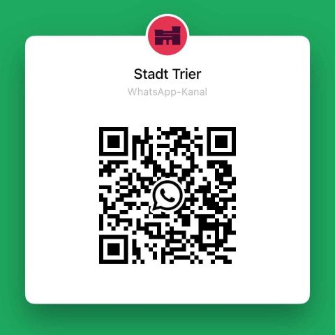 Der QR-Code führt zum neuen WhatsApp-Kanal der Stadt Trier.