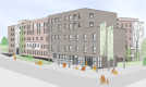 Zur Neugestaltung der Fassade des alten Krankenhauses gibt es schon einen ersten Entwurf. Grafik: Infra-Architekten