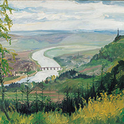 Die nächste Sonderausstellung im Simeonstift  ist dem aus Trier stammenden jüdischen Maler Max  Lazarus gewidmet. Das Stadtmuseum steuert aus seinen Beständen unter anderem das Gemälde „Blick auf Trier vom Weisshauswald“  aus dem Jahr 1923 bei.