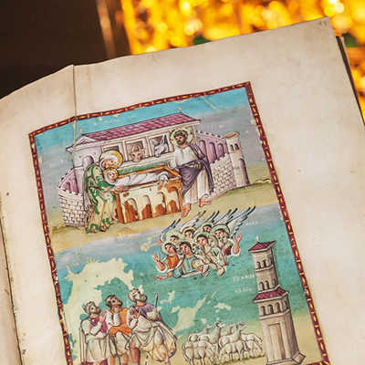 Buchmalerei aus dem Egbert-Codex. Foto: Wissenschaftliche Bibliothek