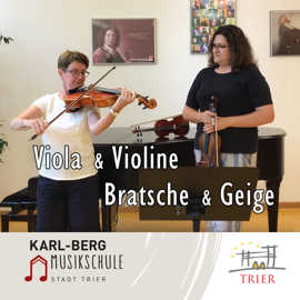 Viola und Violine, Bratsche und Geige werden vorgestellt