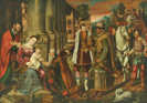 Bei den beiden vorweihnachtlichen Märchenstunden im Stadtmuseum beschäftigen sich die Kinder unter anderem mit diesem historischen Gemälde eines venezianischen Meisters. Es zeigt die von Jesus (links) durch die heiligen drei Könige. Foto: Stadtmuseum