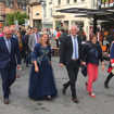 Der Bürgermeister von ‘s-Hertogenbosch Jack Mikkers, Weinkönigin Bärbel Ellwanger, Oberbürgermeister Wolfram Leibe und seine Frau Andrea Sand.