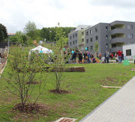 Grünzug im Neubaugebiet Castelnau im Stadtteil Feyen/Weismark.