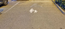 Ein Parkplatz mit Eltern-Kind-Markierung. Foto: FDP