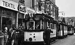 Historisches Foto Trierer Straßenbahn