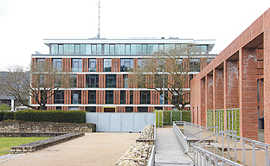 Das neue Gebäude der Bundespolizei in der Weberbach.