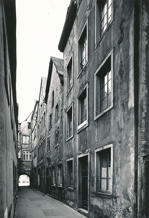 Judengasse in den 1950er Jahren. (Archiv der städtischen Denkmalpflege)