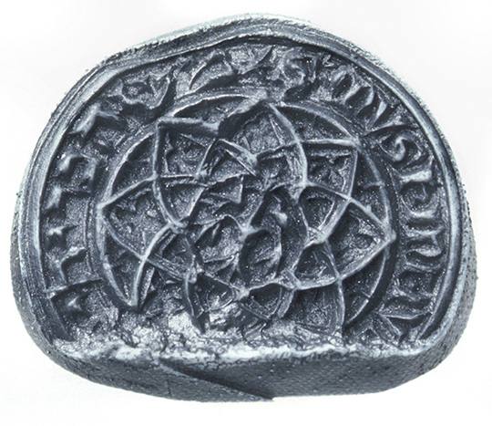 Siegel des Muskinus, datiert vor 1336. (Rheinisches Landesmuseum)