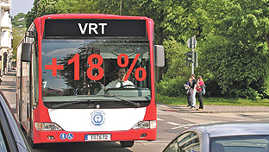 Montage Stadtbus 18 Prozent