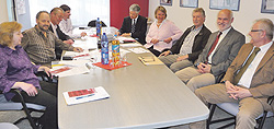 Foto: FWG-Fraktion im Gespräch mit Vertretern der BBS Wirtschaft