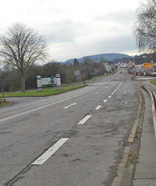 Die B 49 am Ortseingang Zewen. Foto: SPD