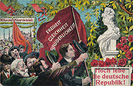 Diese SPD-Postkarte von 1919 zeigt symbolisch eine der zahlreichen Feiern nach einer erfolgreichen Wahl. Foto: Stadtarchiv