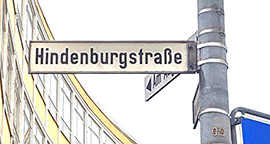 Straßenschild in der Hindenburgstraße. Foto: SPD