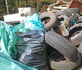 Diese Müllmenge kam beim „Dreck-Weg-Tag“ in Euren zusammen. Foto: H. A. Schmitz